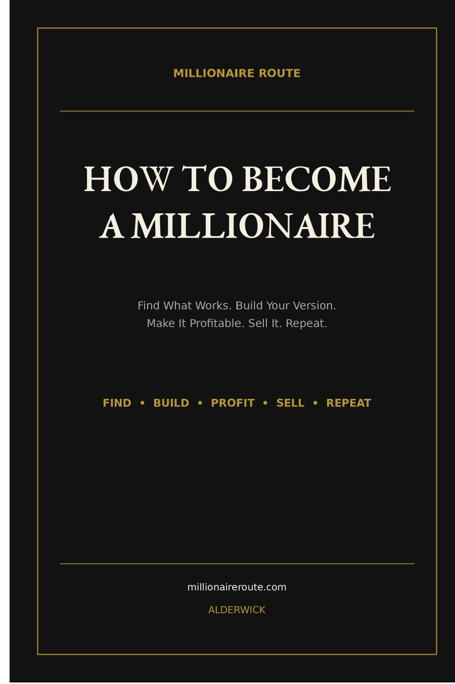 How to Become a Millionaire — Millionaire Route book cover